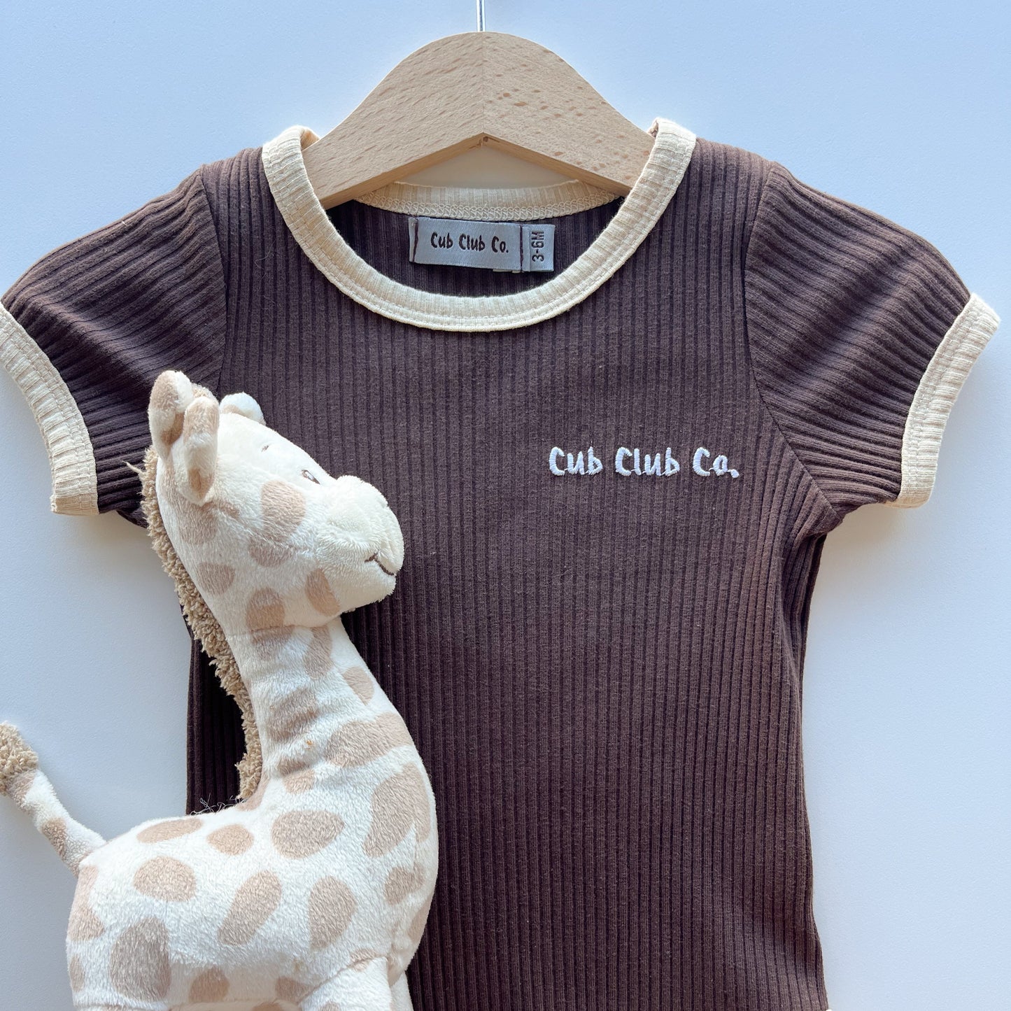 Ribbed Bodysuit - Brown