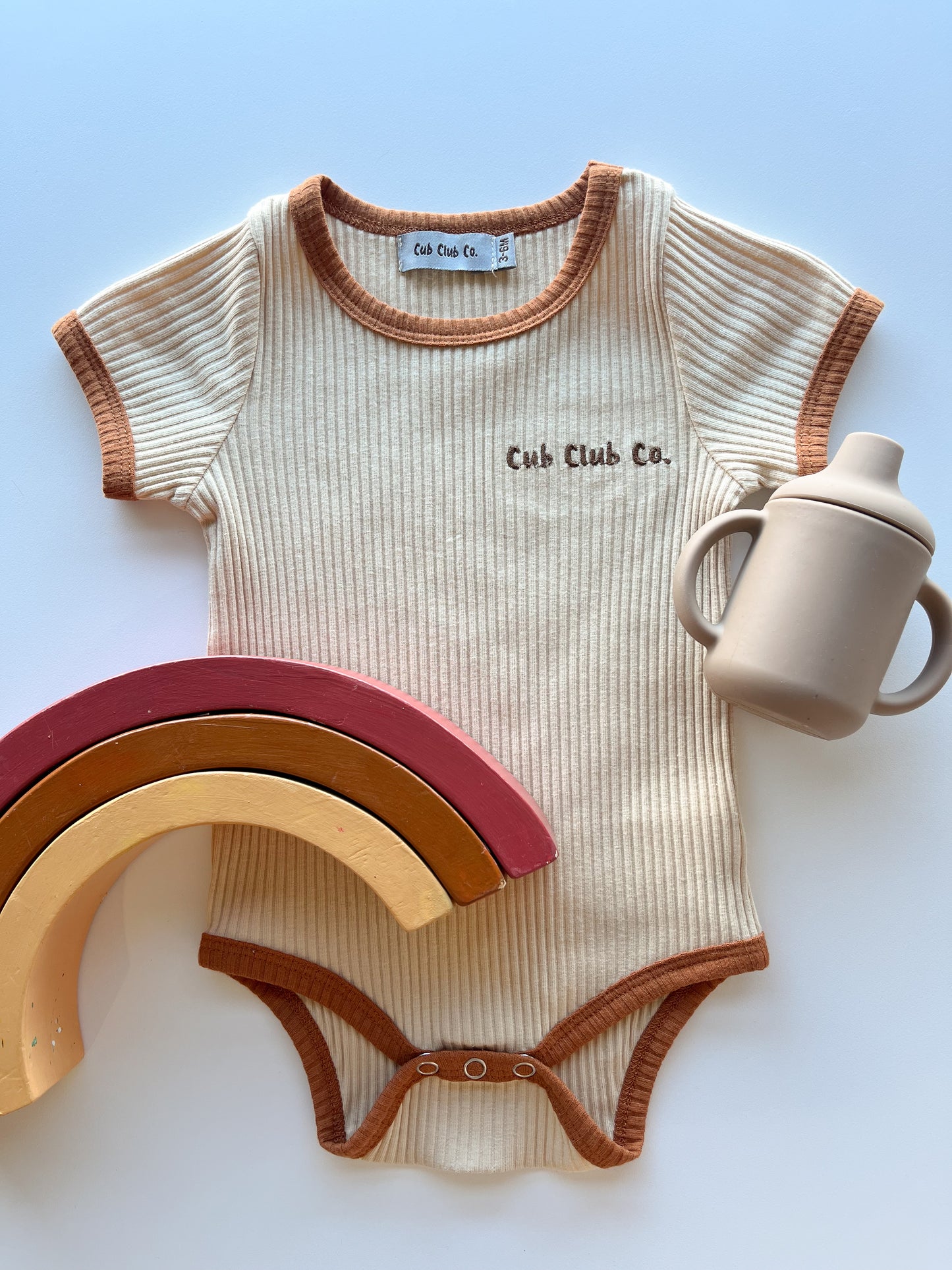 Ribbed Bodysuit - Cream