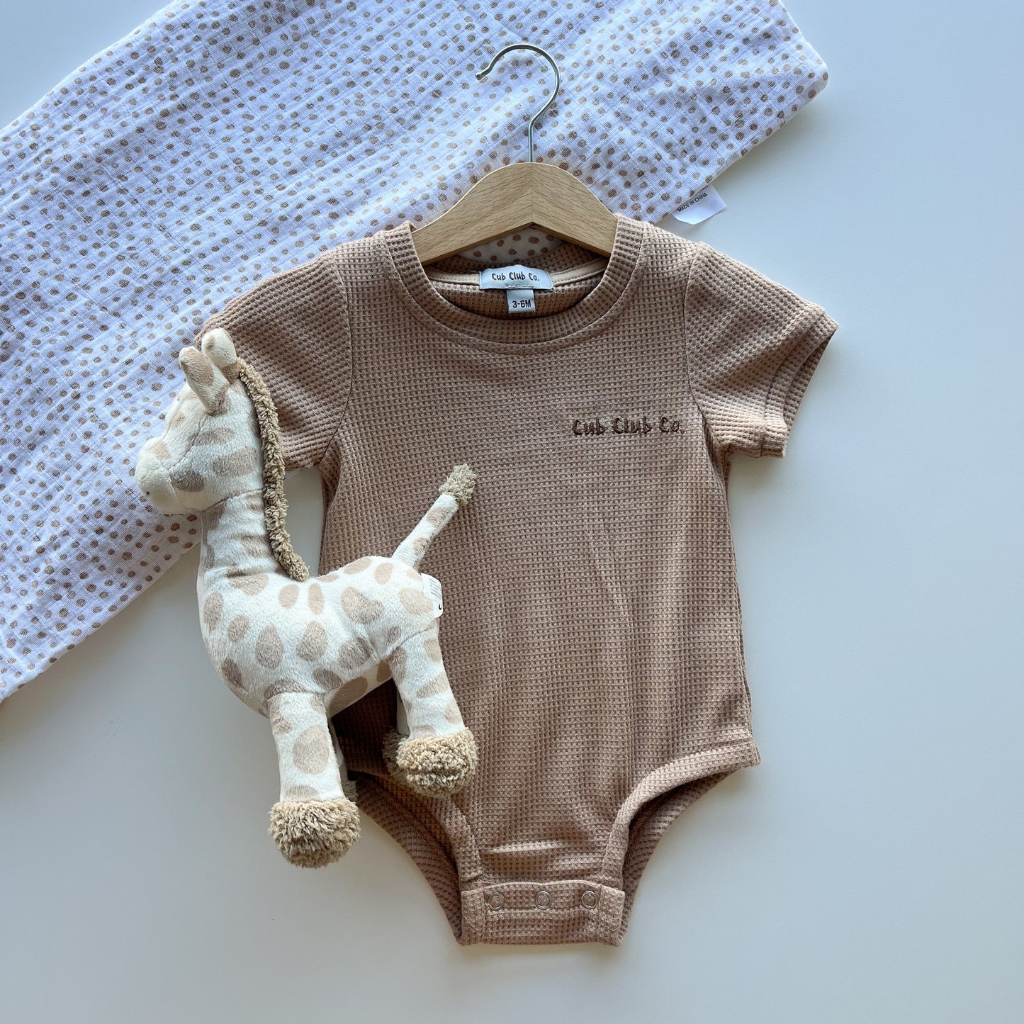 Waffle Bodysuit - Tan