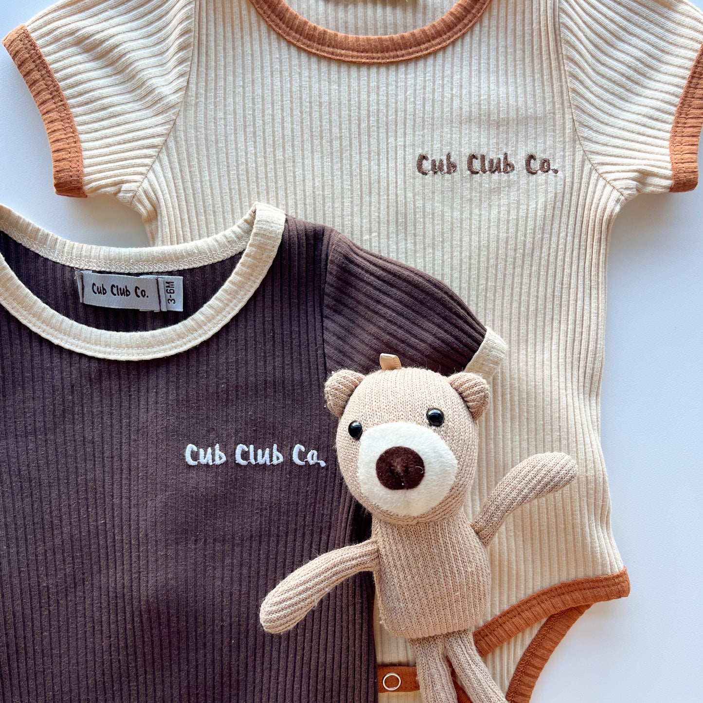 Ribbed Bodysuit - Brown