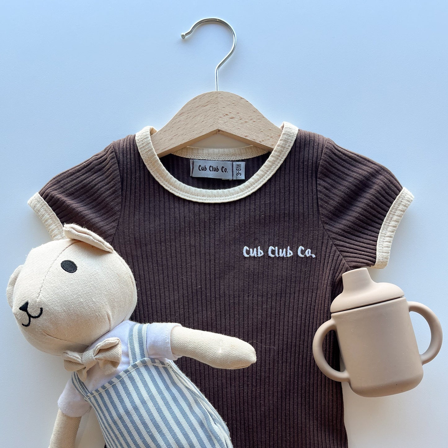 Ribbed Bodysuit - Brown